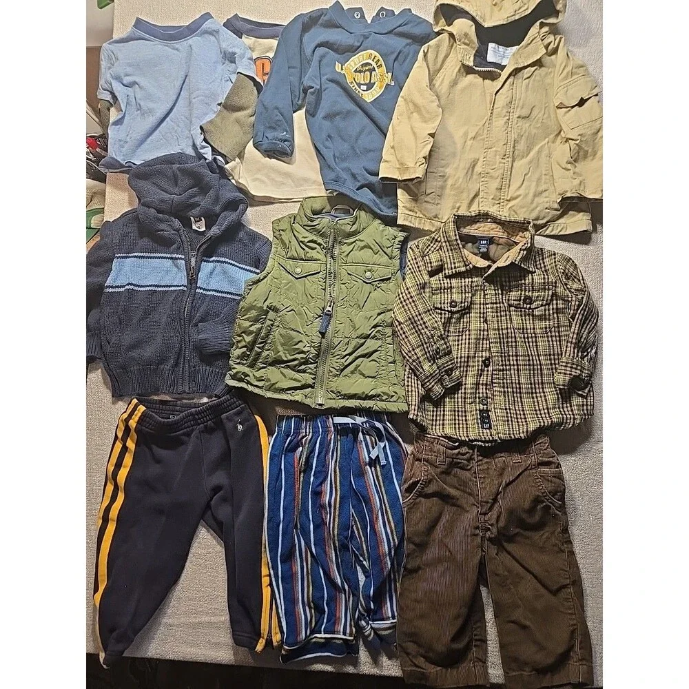 10 Pc Y2K Lot Of Boys Clothes 18-24 Months Gap, Polo Ralph Lauren